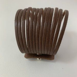 Brown Leather Cuff Bracelet